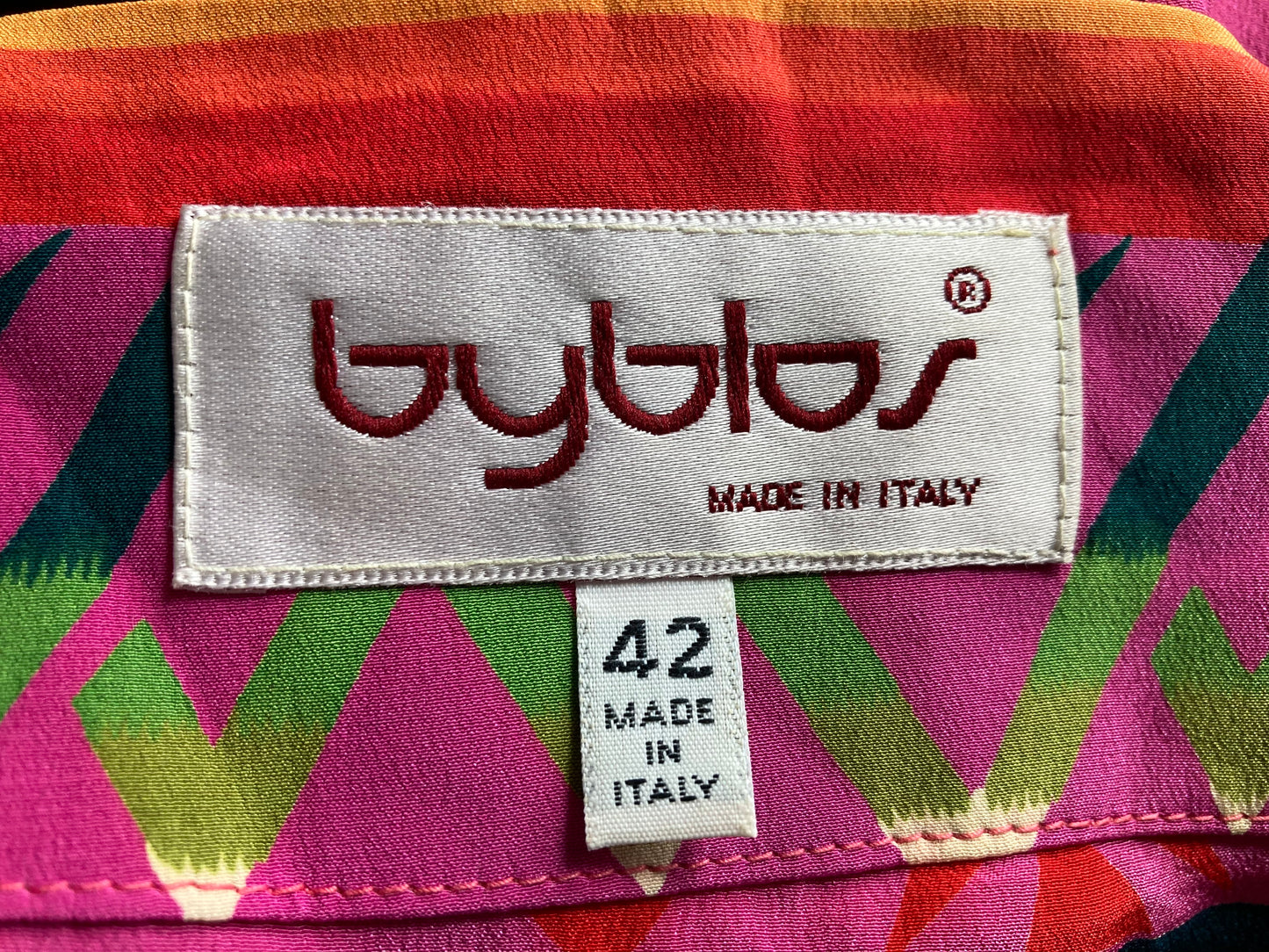 Byblos Pure Silk Midi Skirt Made in Italy