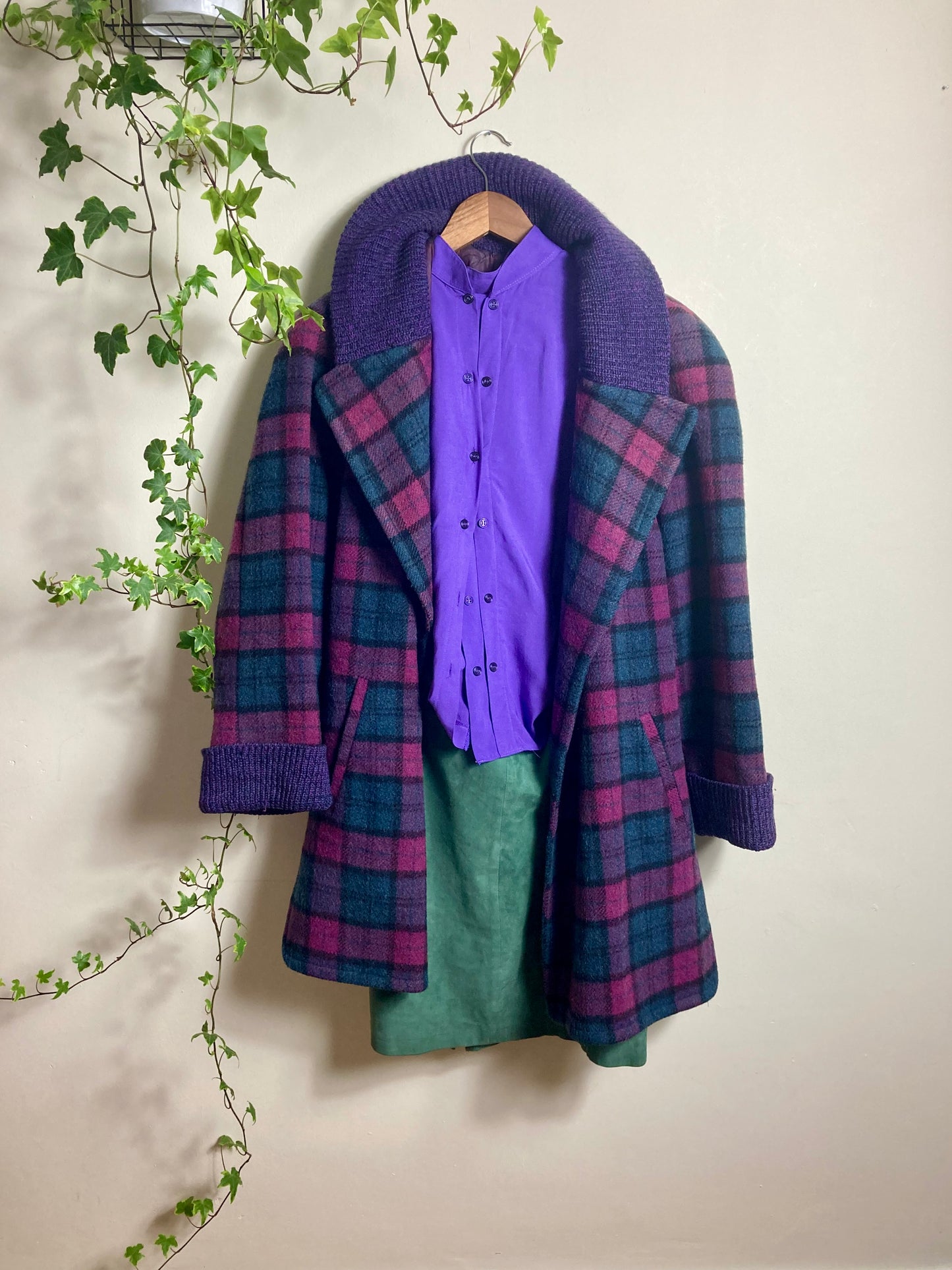 Wool Tartan Made in Italy Coat