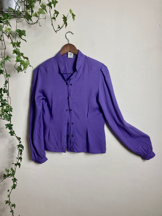 80s Purple Viscose Shirt