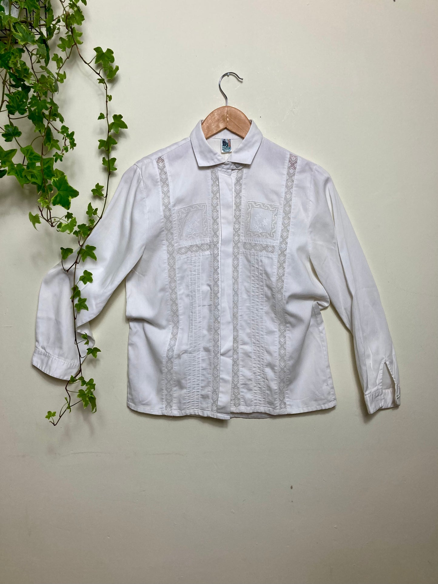 80s Cotton Romantic Shirt