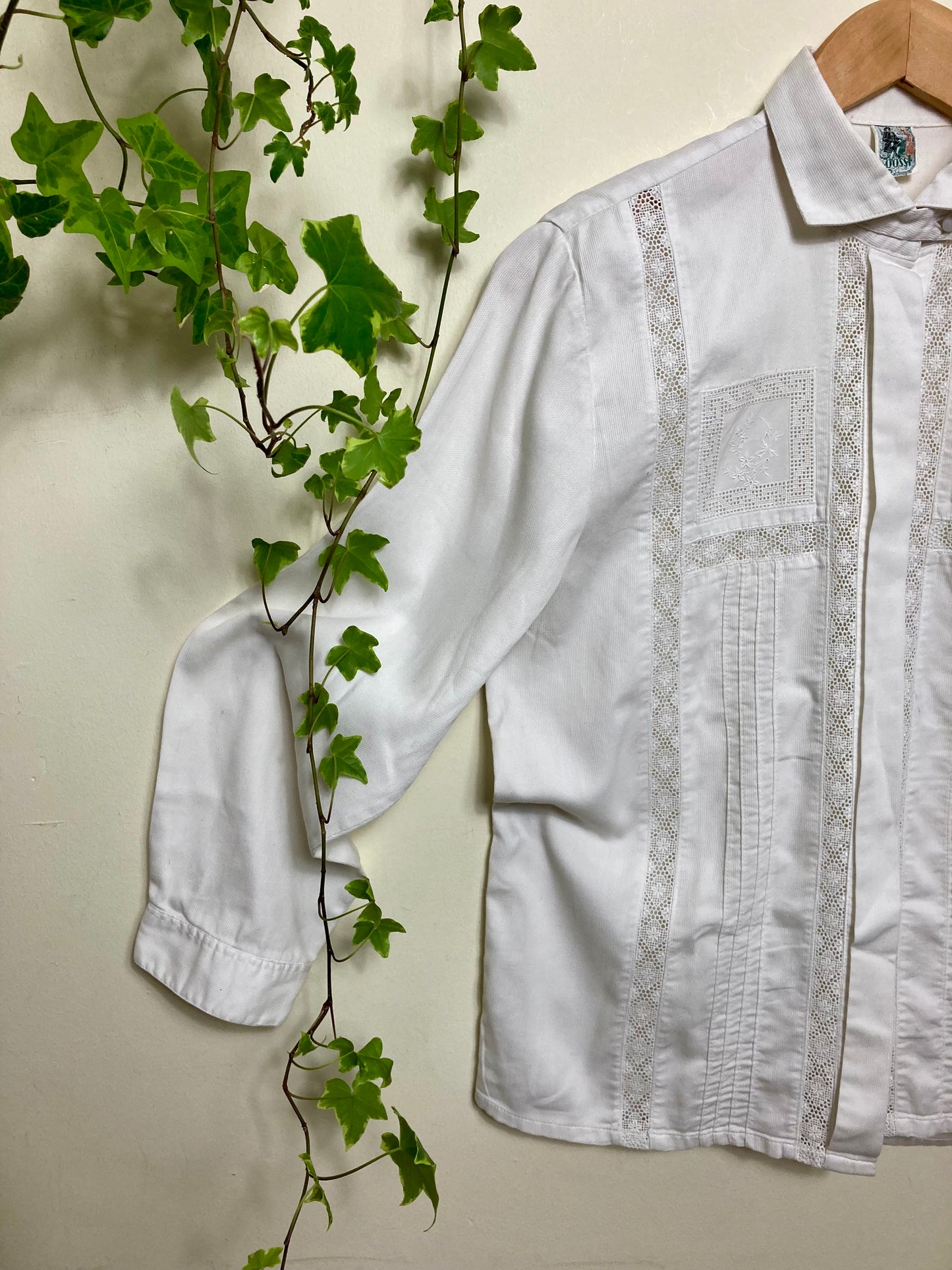 80s Cotton Romantic Shirt