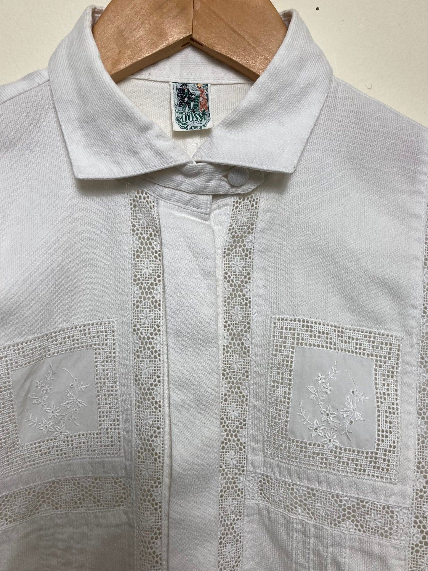 80s Cotton Romantic Shirt