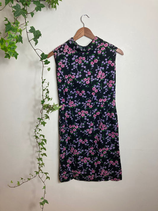 50s Cotton Flowers Dress