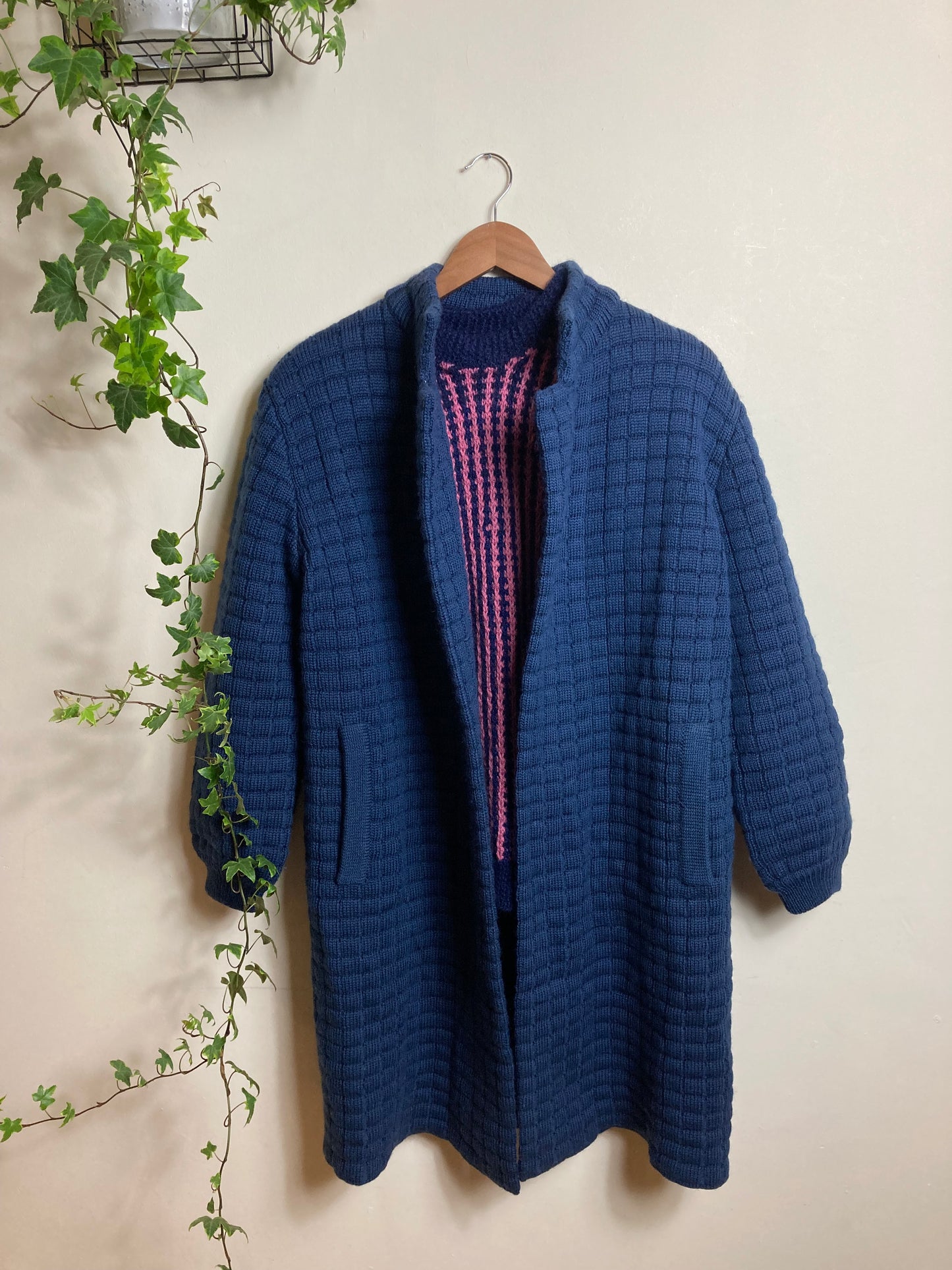 Pure Wool Blue Coat Made in Italy