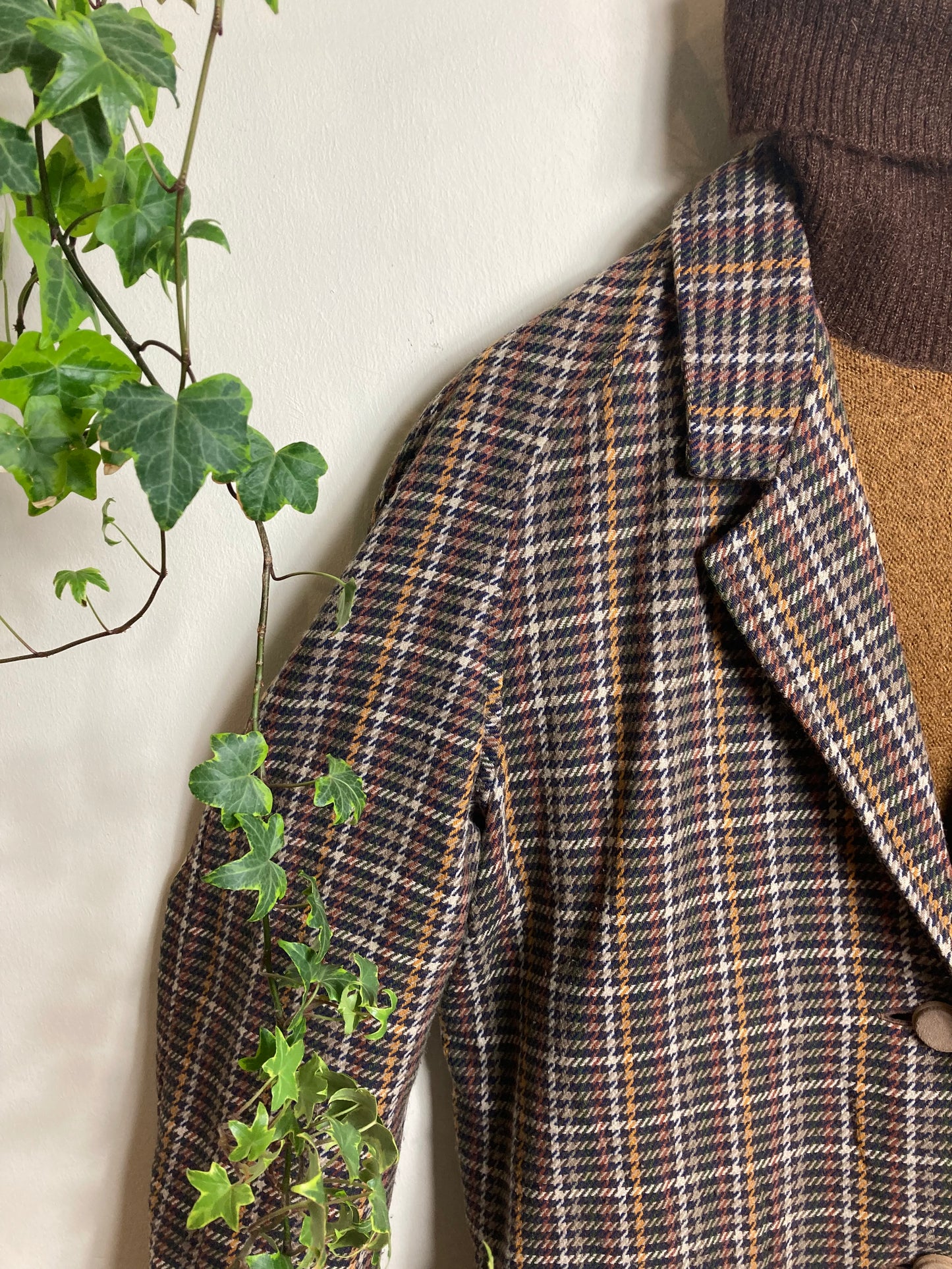 80s Wool Tartan Jacket Made in Italy