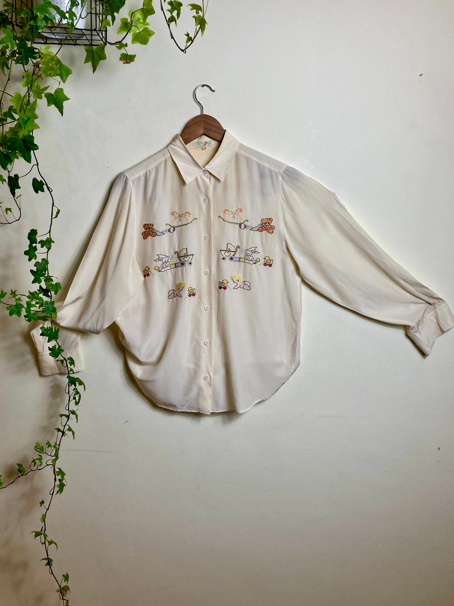 80s Silk Romantic Shirt Made in Italy