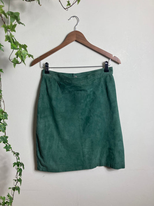 70s Light Green Reindeer Skirt Made in Italy