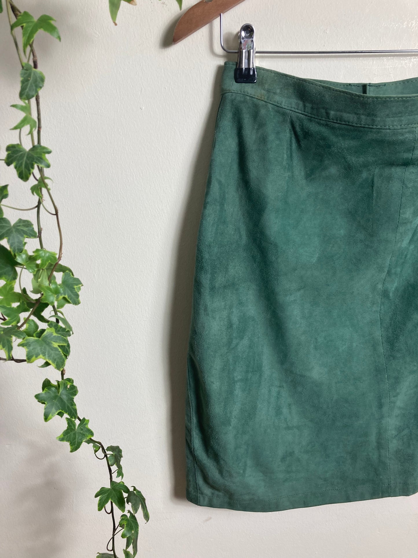 70s Light Green Reindeer Skirt Made in Italy