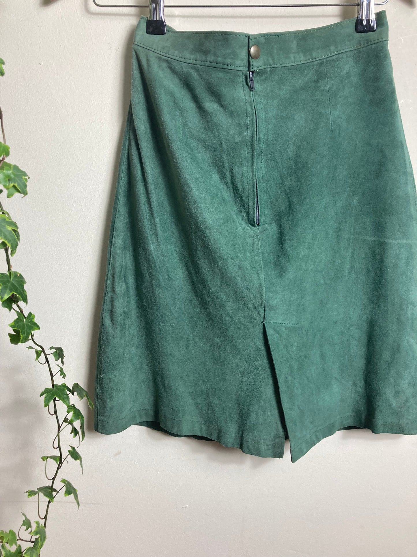 70s Light Green Reindeer Skirt Made in Italy