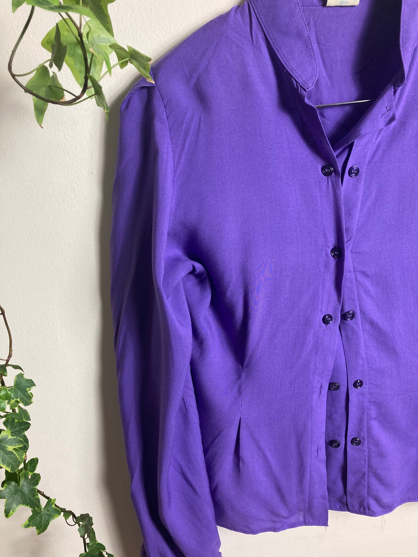 80s Purple Viscose Shirt