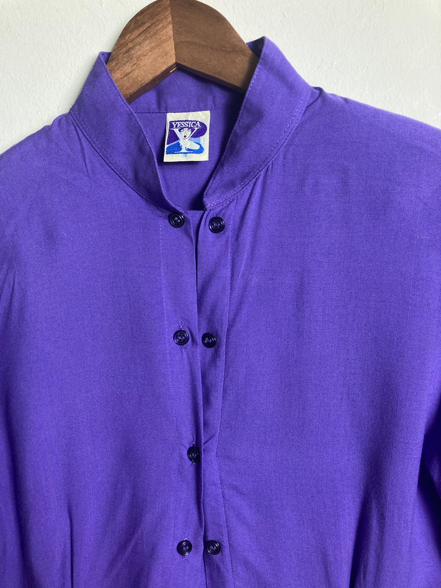 80s Purple Viscose Shirt