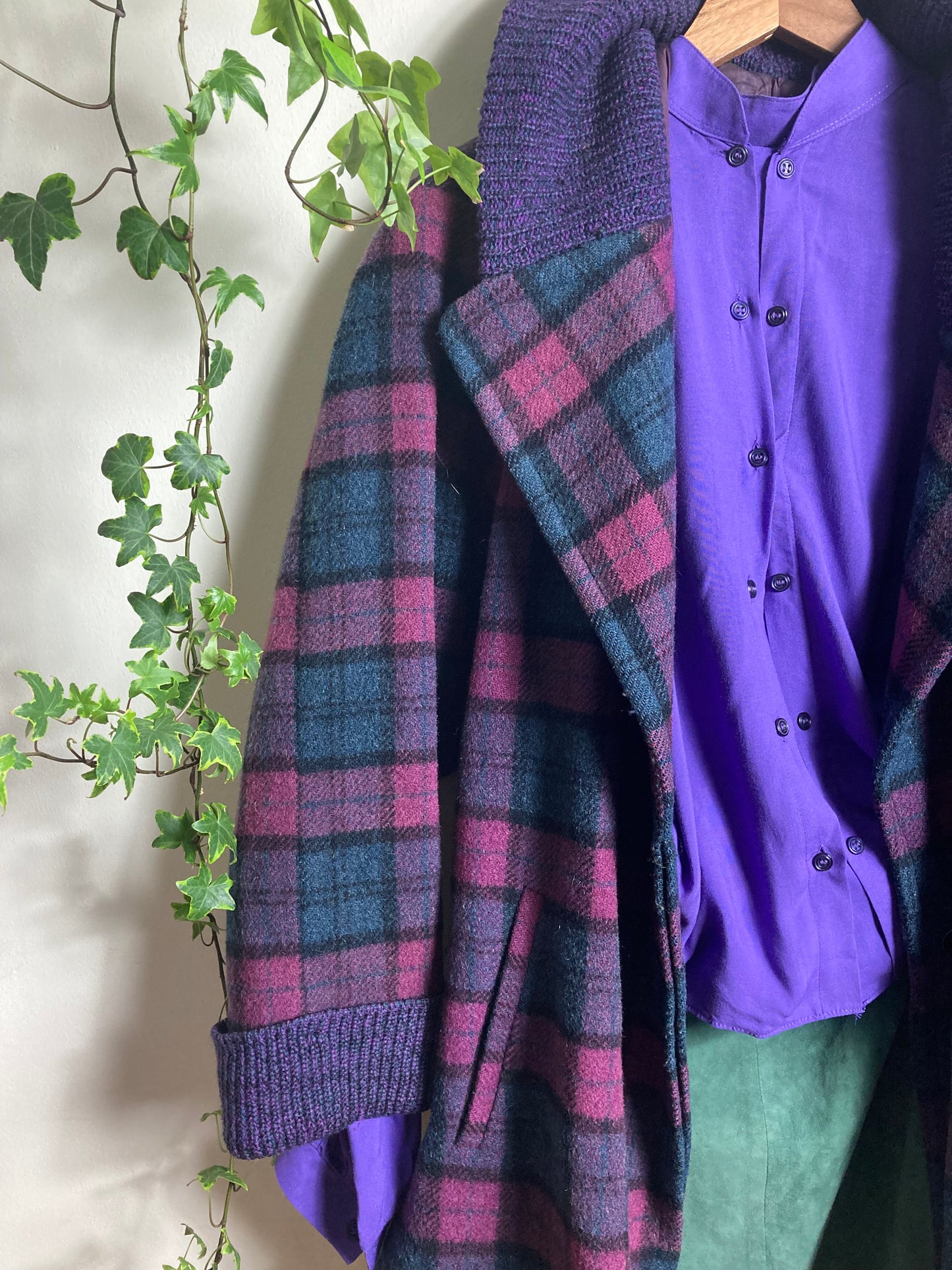 Wool Tartan Made in Italy Coat