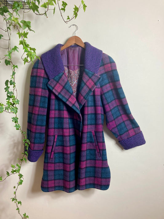 Wool Tartan Made in Italy Coat