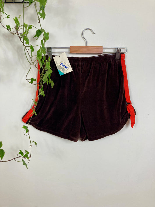 70s velvet short