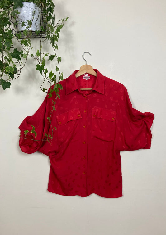 80s Ladybug Silk Shirt