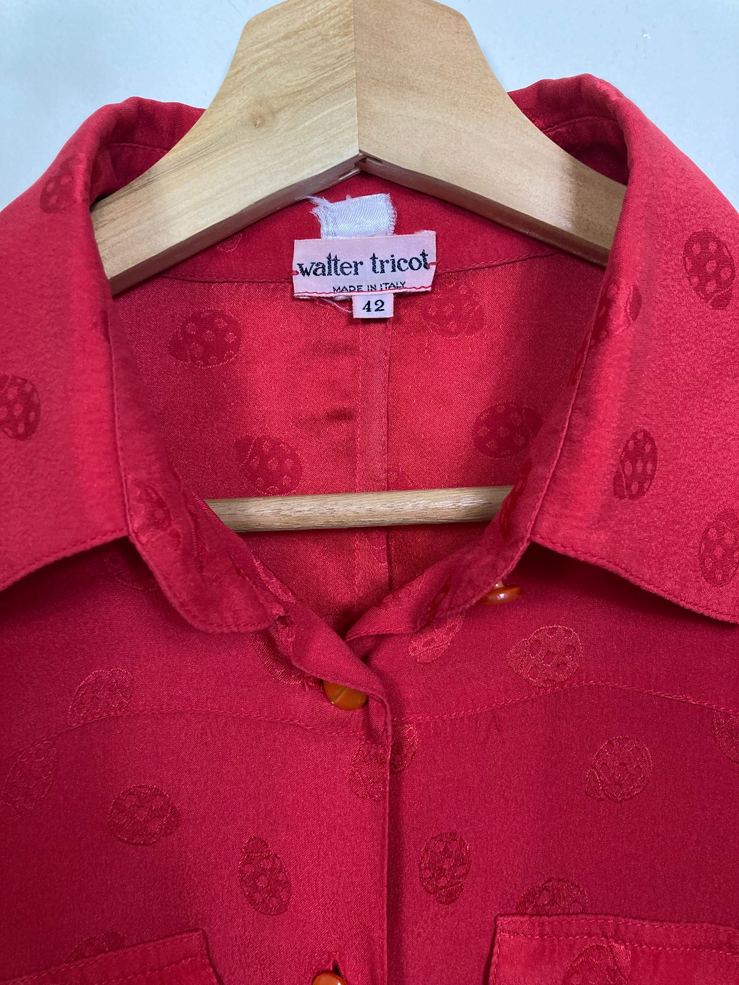 80s Ladybug Silk Shirt