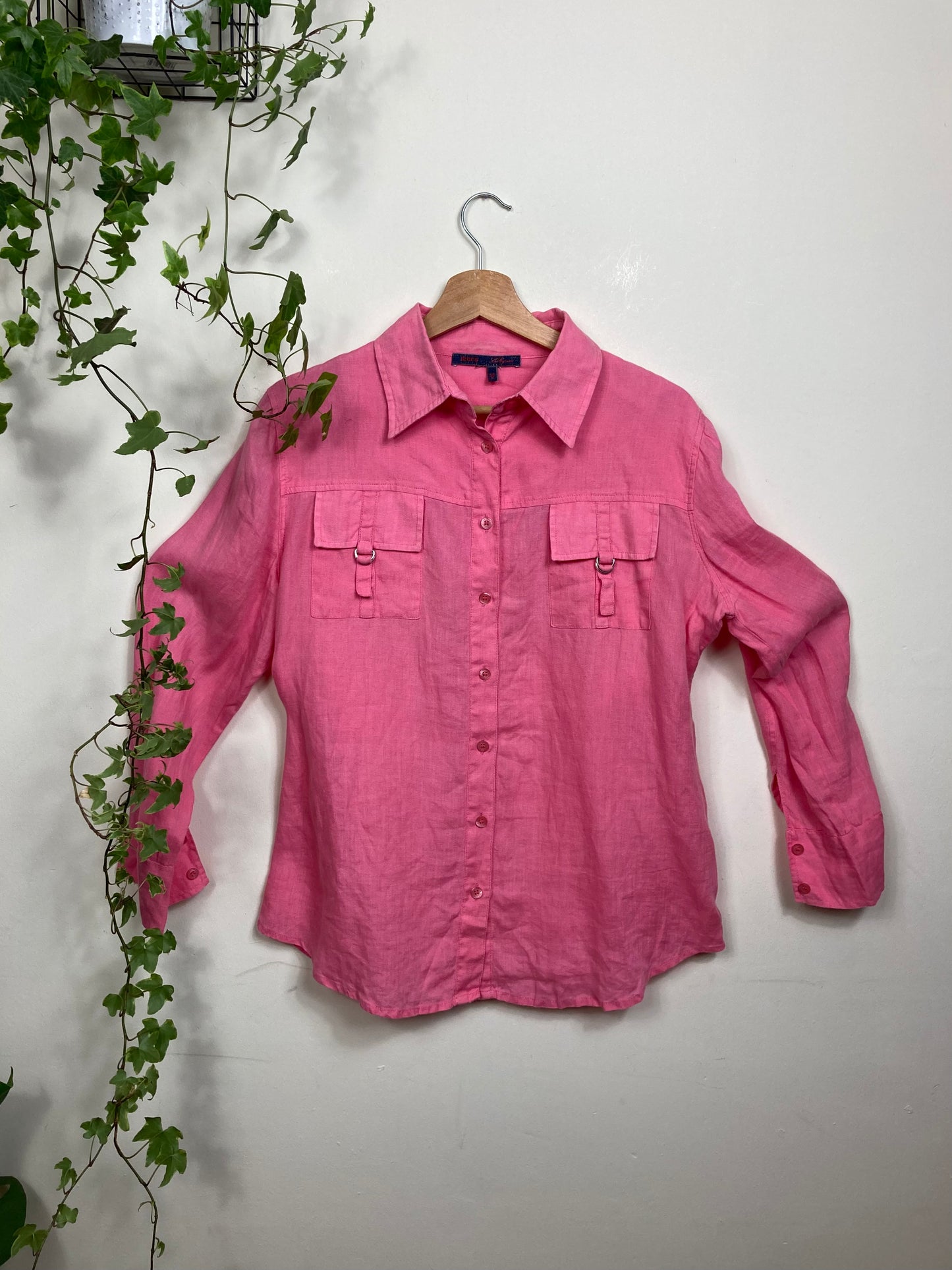 Les Copains Linen Pink Shirt