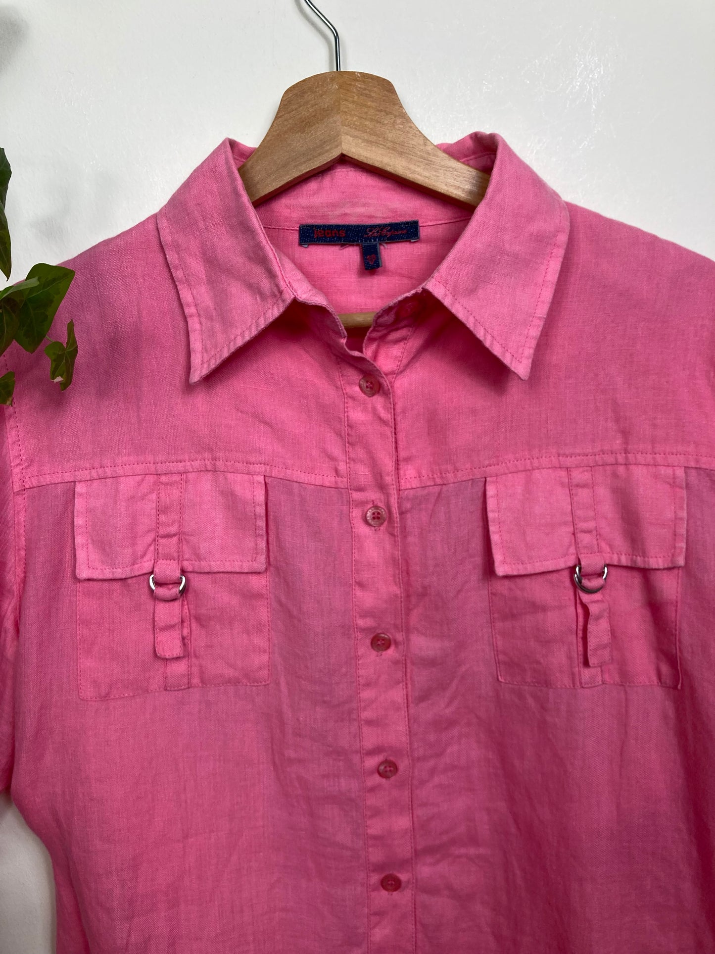 Les Copains Linen Pink Shirt