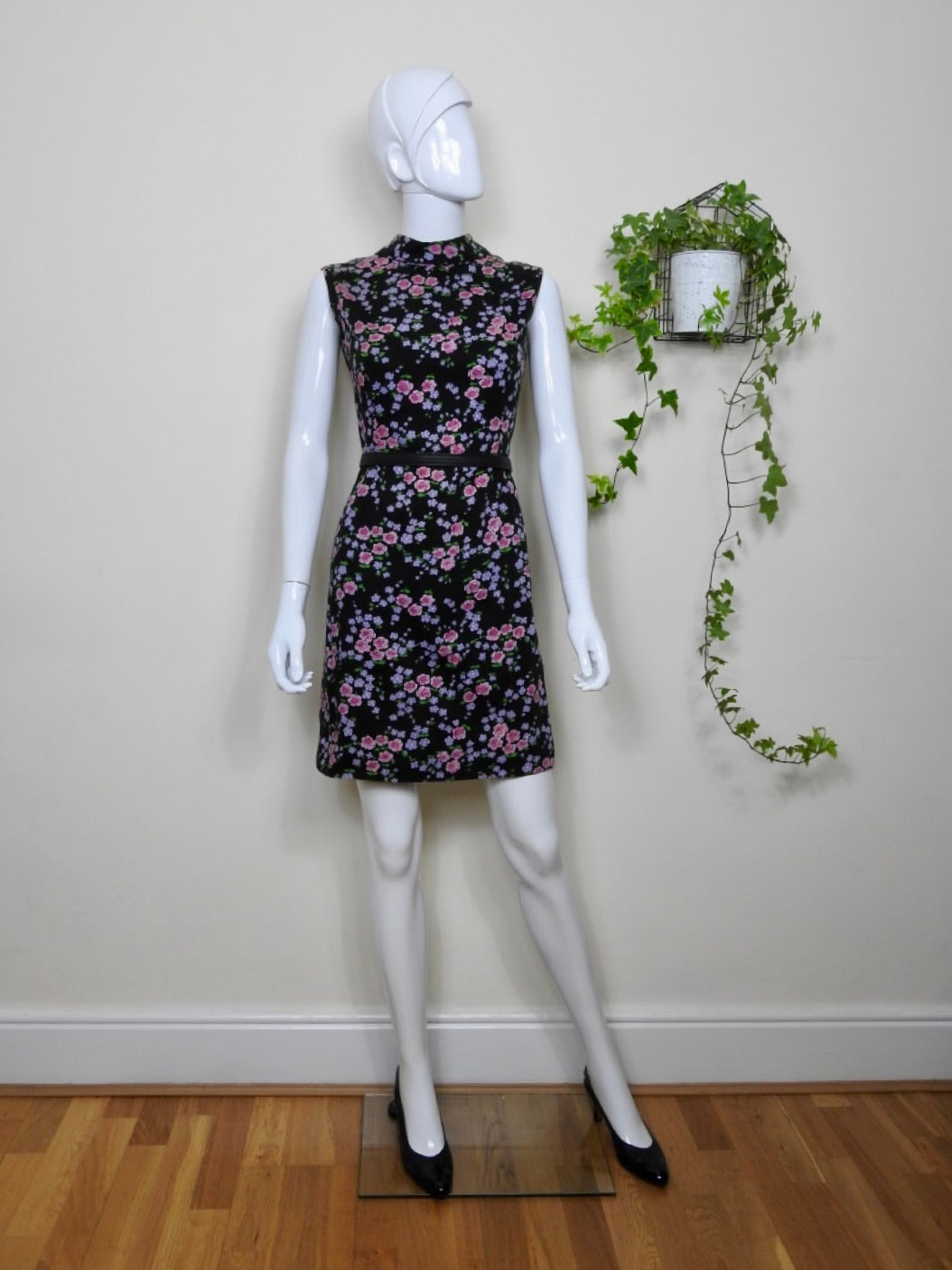 50s Cotton Flowers Dress