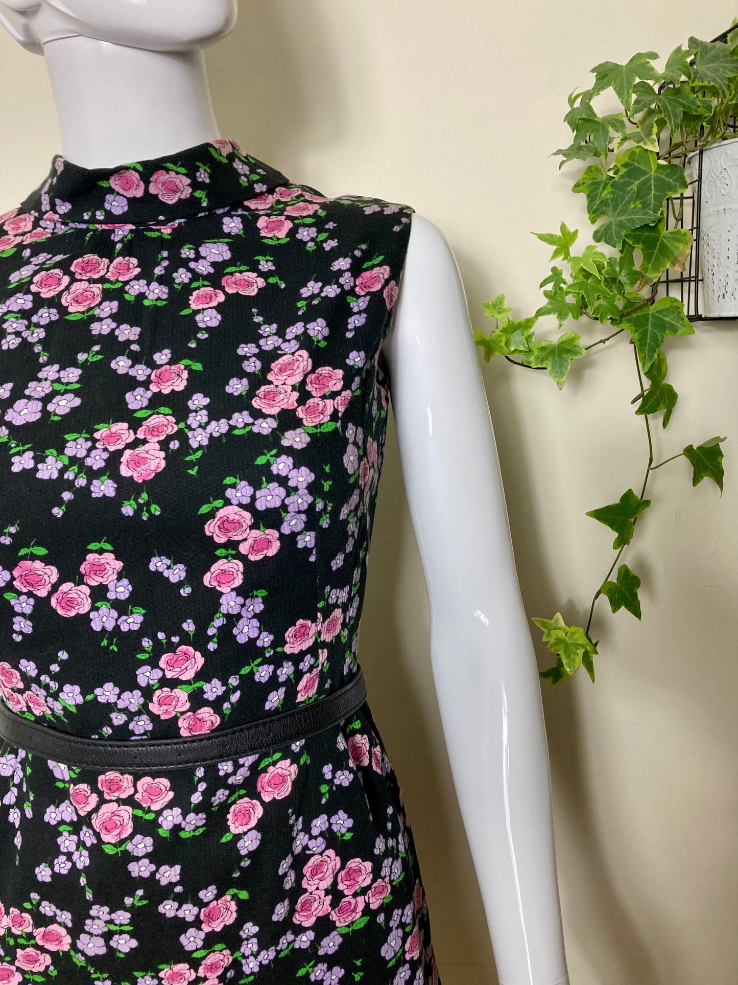 50s Cotton Flowers Dress